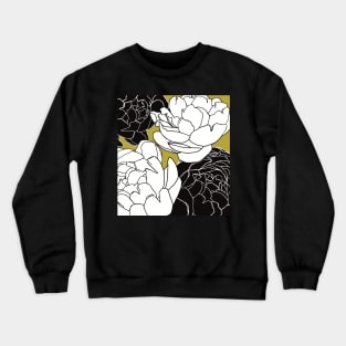 Peony, line drawing of peaonies Crewneck Sweatshirt